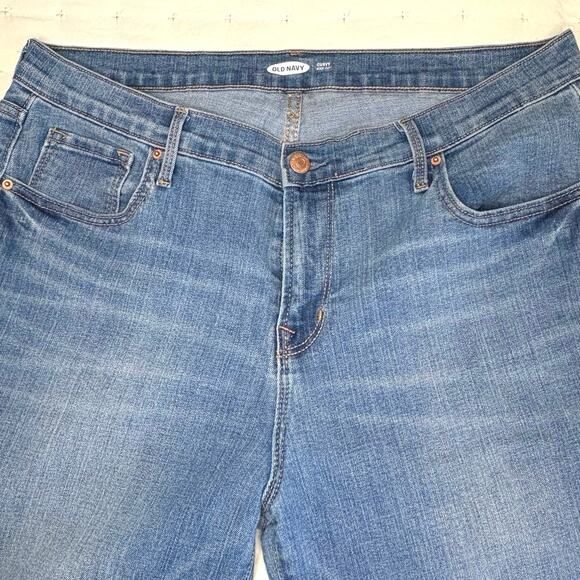 Old Navy Curvy Boot Cut Mid Rise Jeans Women's 14 | Light Blue Denim - Picture 3 of 10